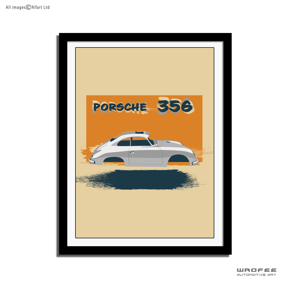 Porsche 356 classic vintage car poster canvas print office garage bedroom wall art decor gift Enthusiast petrolhead father guy him