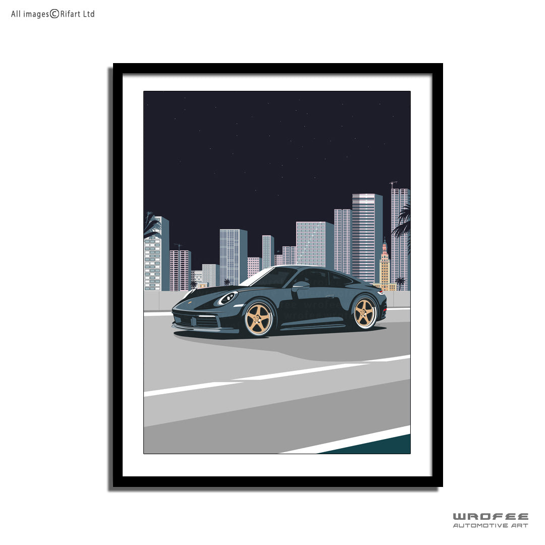 Porsche 911 992 GT3 RS Car Poster Print Canvas Wall Art Decor Man Cave idea gift present for man father enthusiast