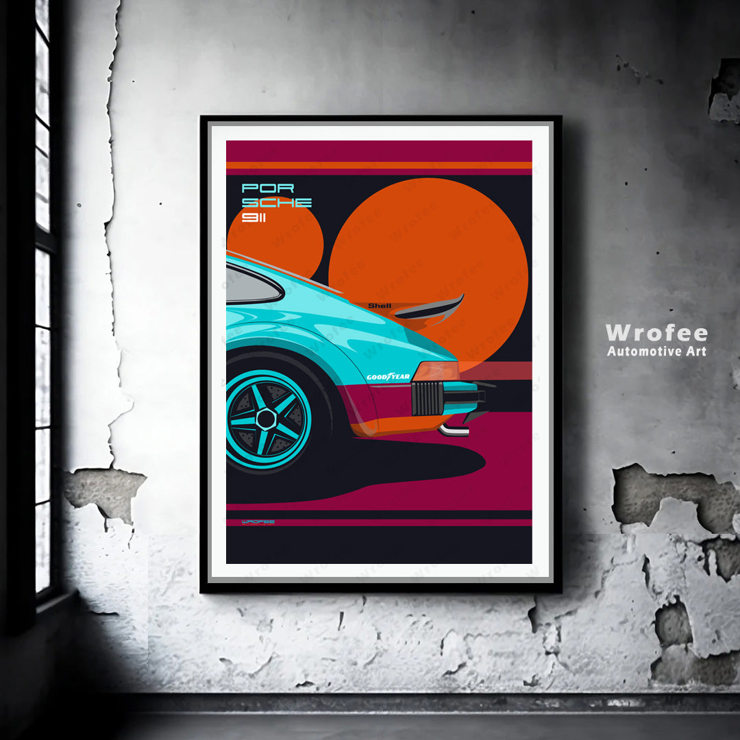 Retro 911 Art Print