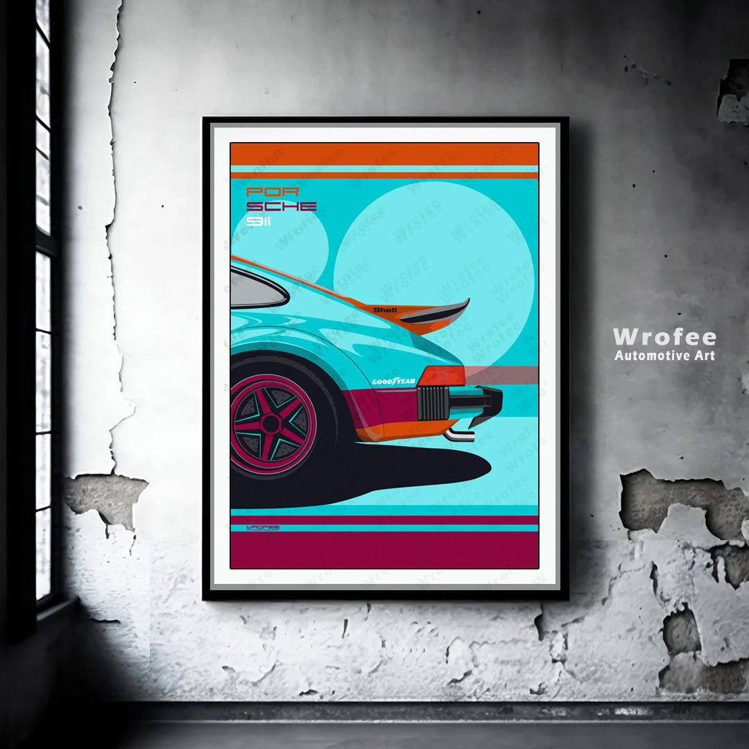 Vintage 911 Wall Art Poster