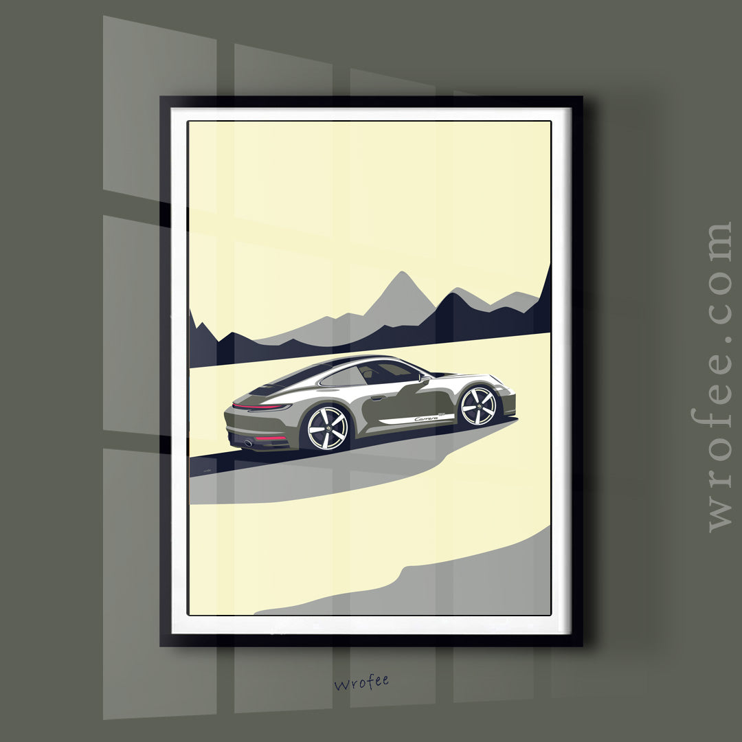 911 992 Carrera Car Wall Art Decor Poster