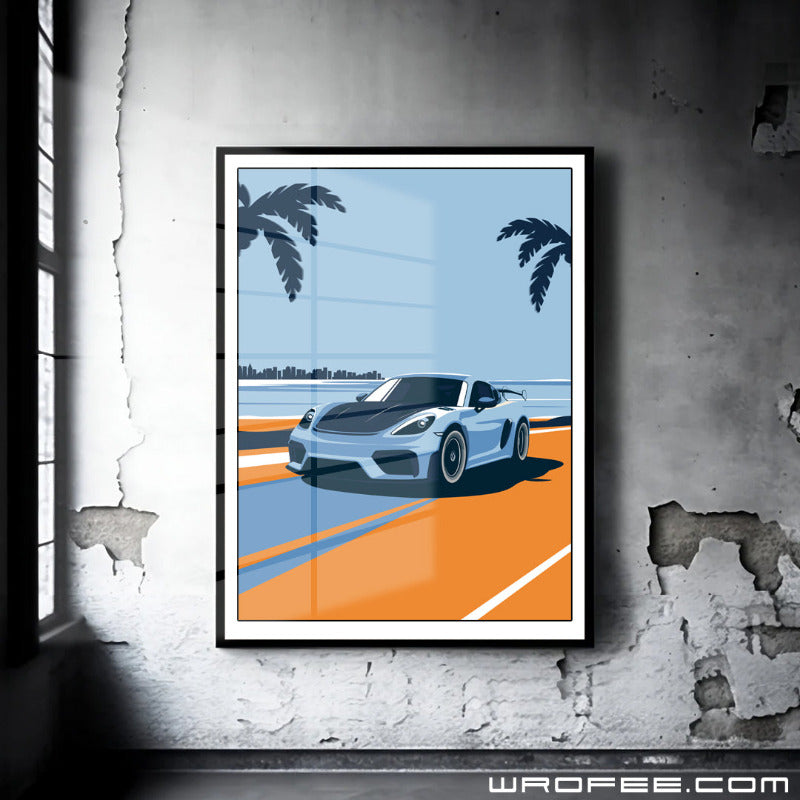 porsche cayman 718 gt4 rs wall decor