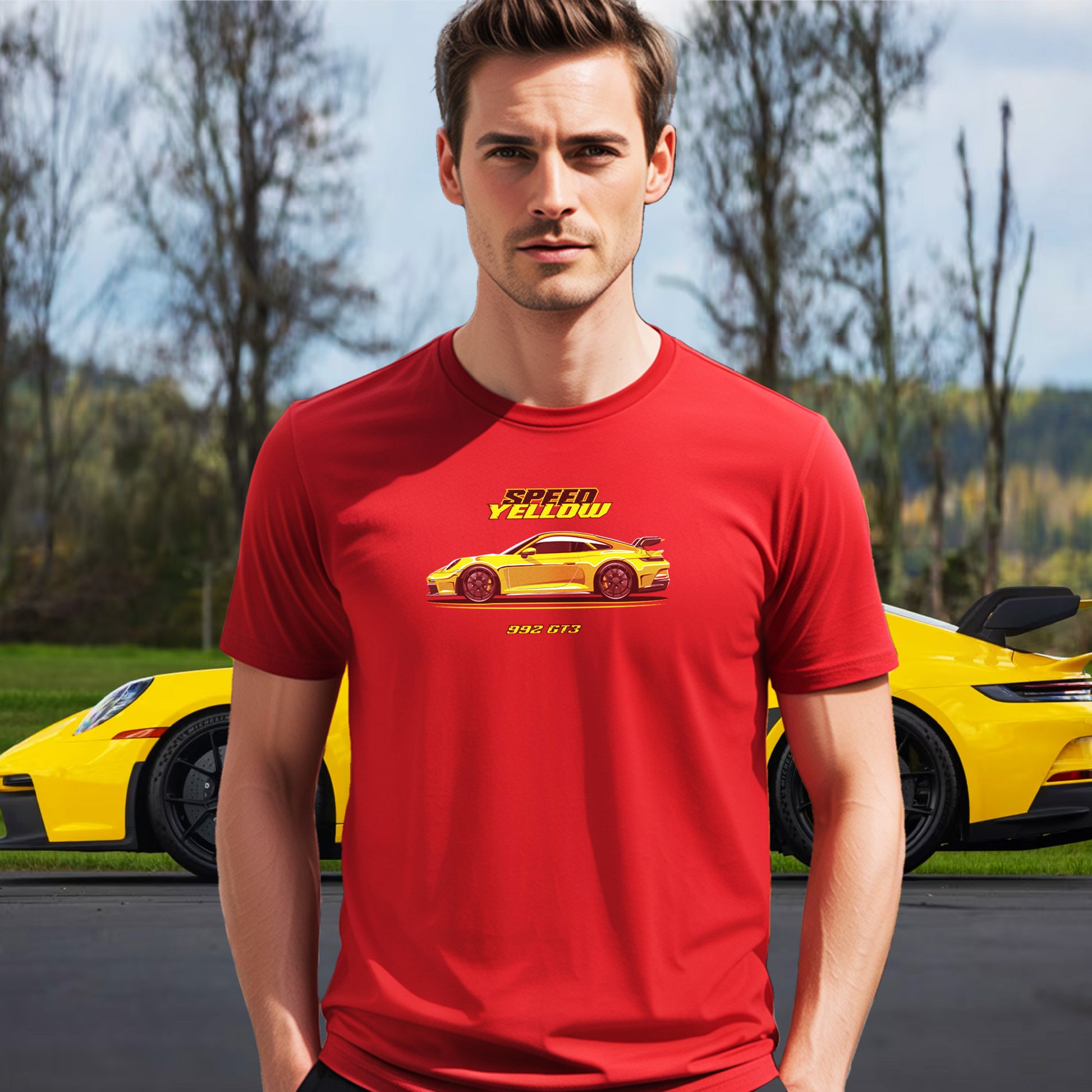 red-911-gt3-992-speed-yellow-tee