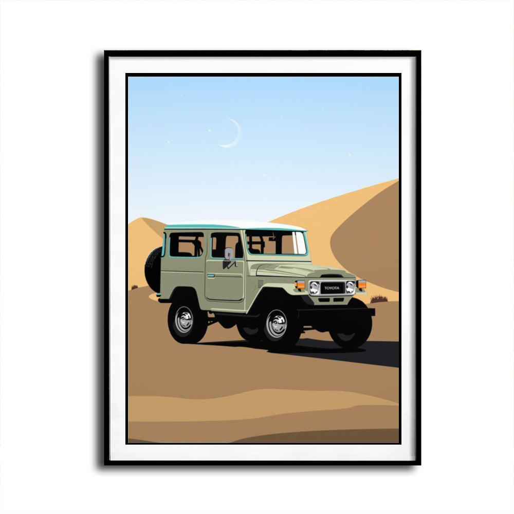 Retro SUV FJ40 Land Cruiser Art Print