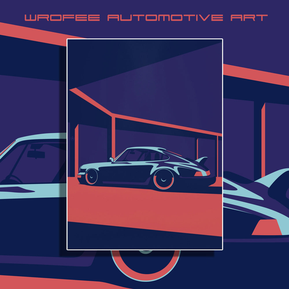 Retro 911 Premium Wall Art Matte Poster