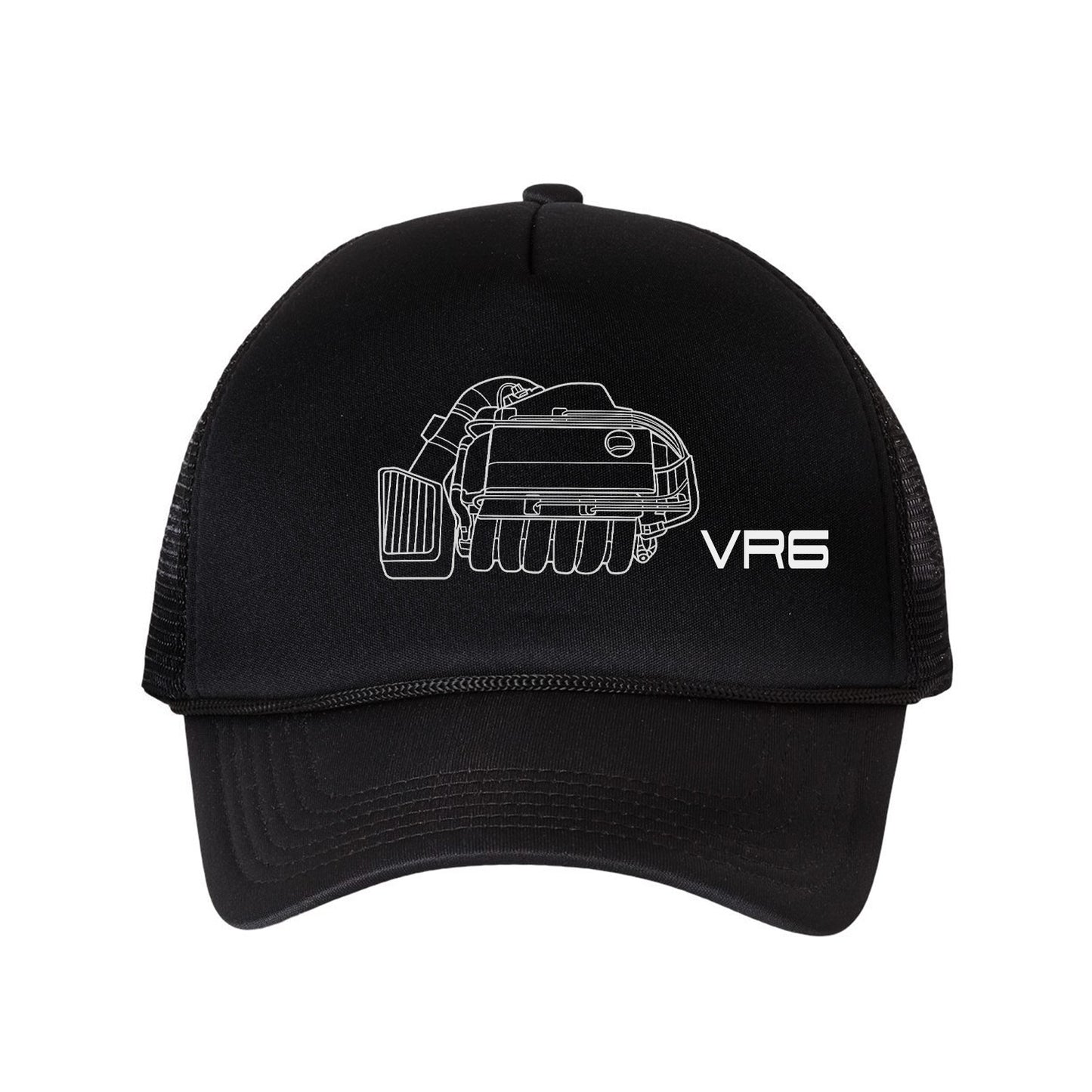 R32 VR6 Engine Car Trucker Hat - Racing Enthusiast Graphic Snapback
