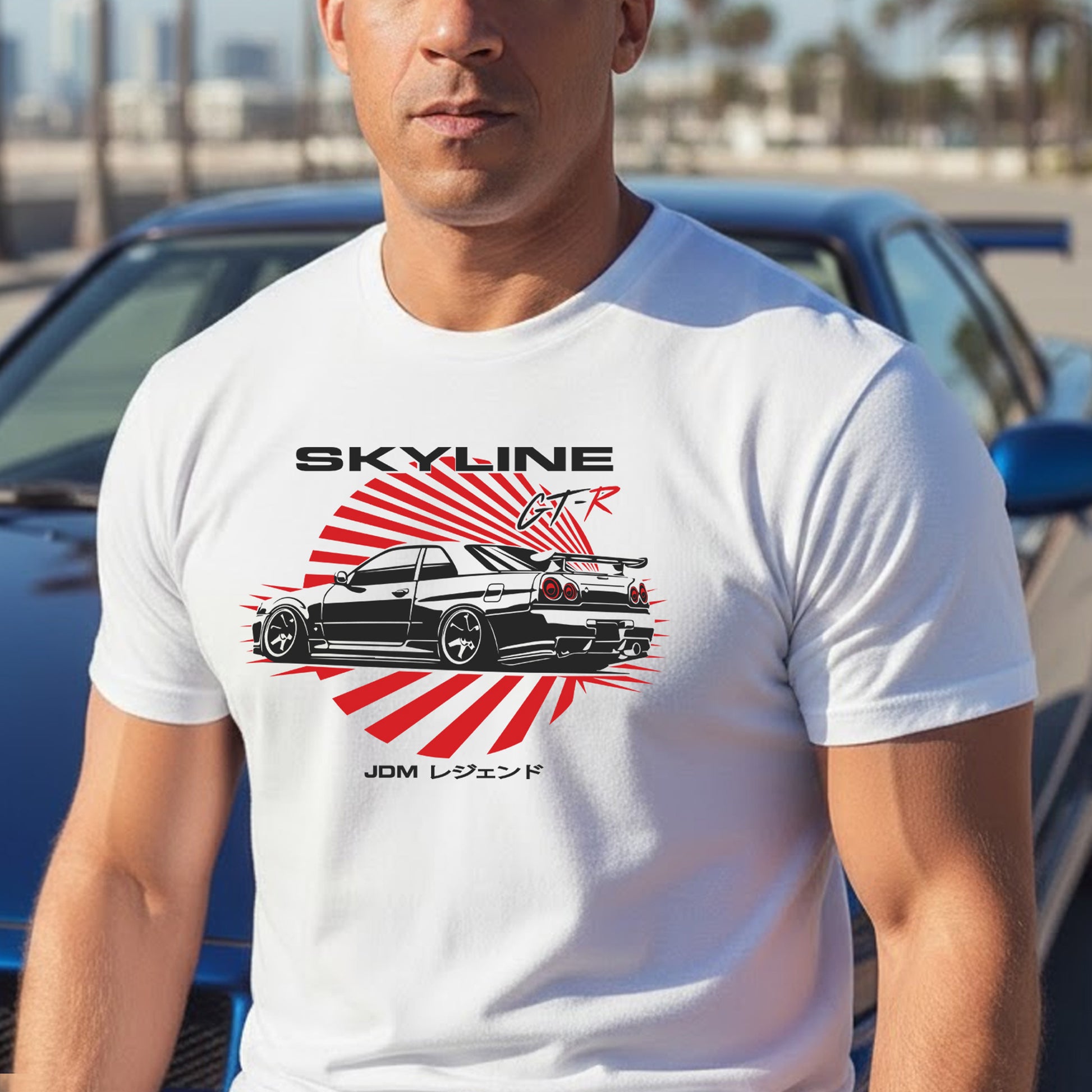 white-jdm-car-Men-T-Shirt