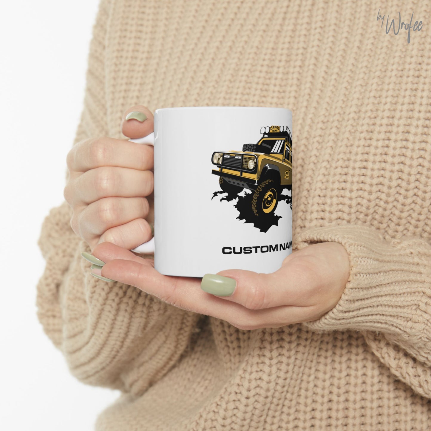 Camel Trophy Custom Mug, Camper Accessories 4x4 Expedition Vehicle Coffee Cup