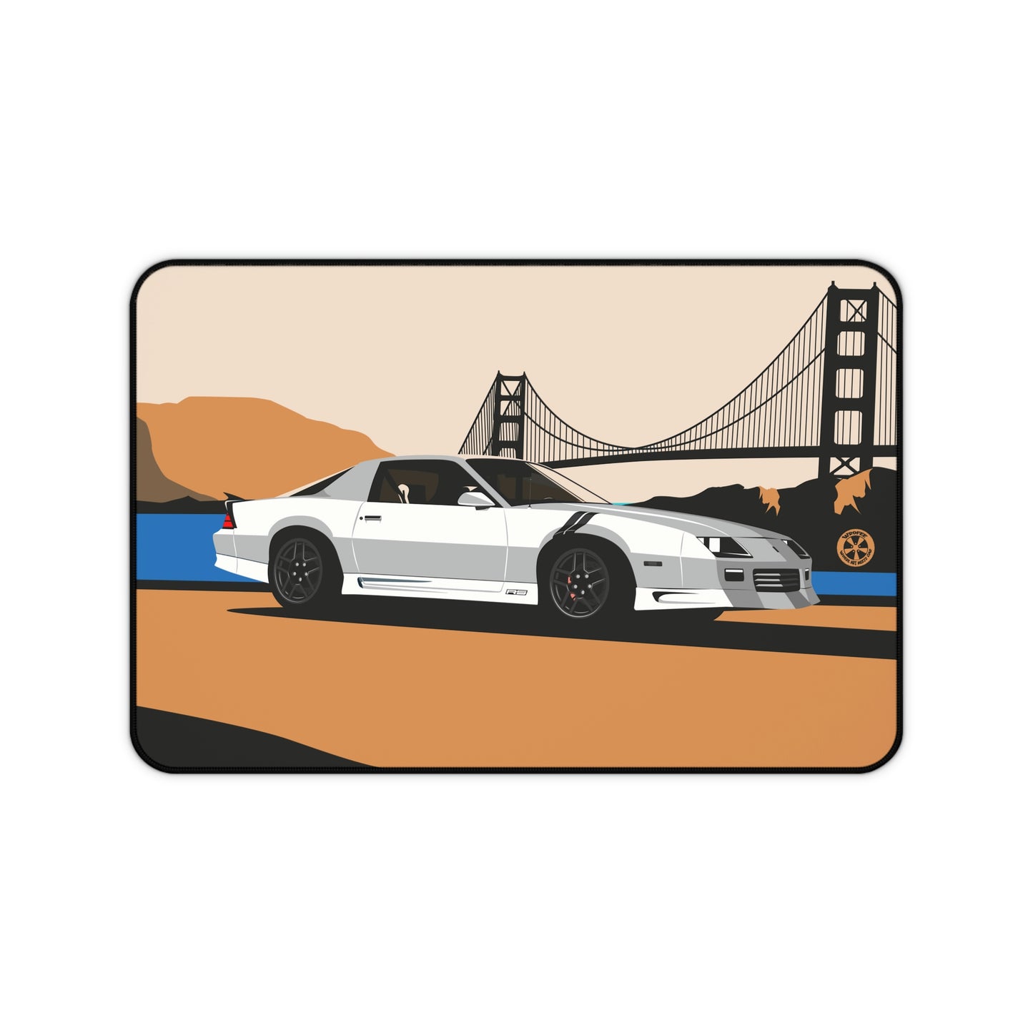 Retro Camaro Z28 Muscle Car Large Mouse Pad