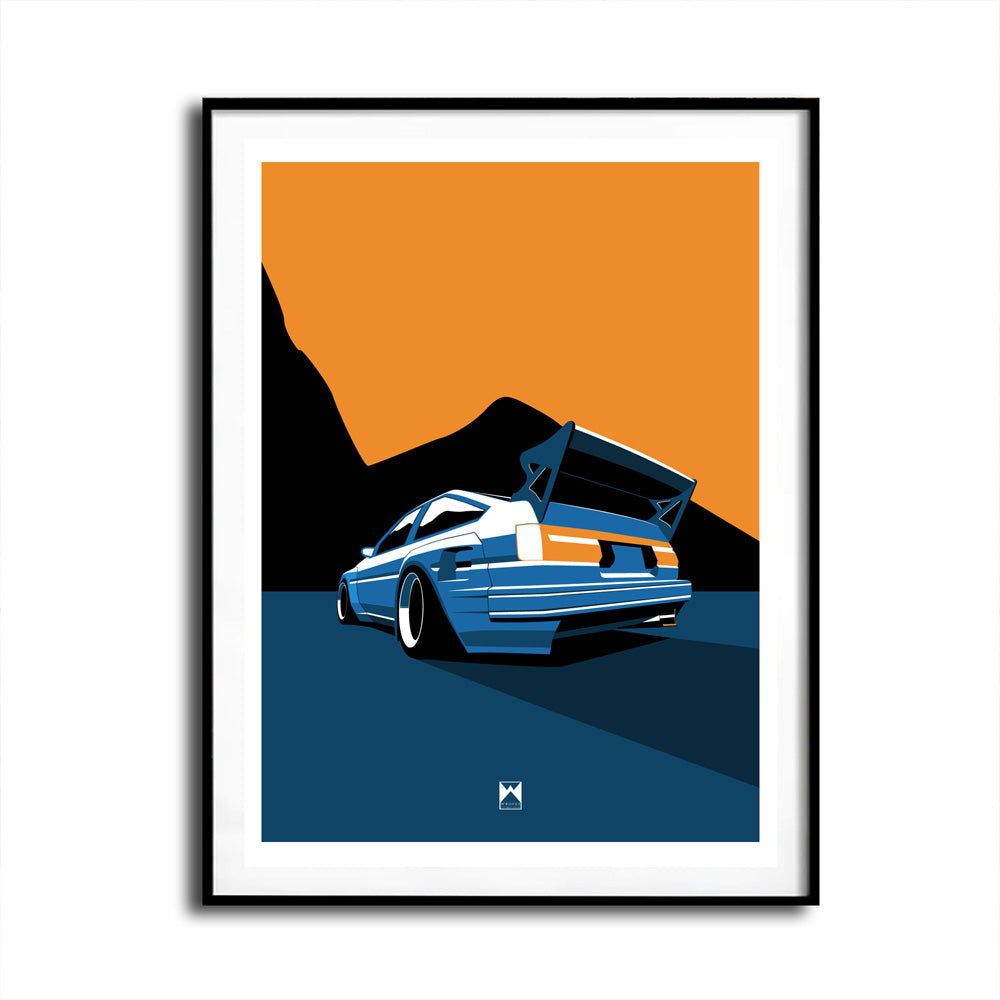 Retro Drifter AE86 Print