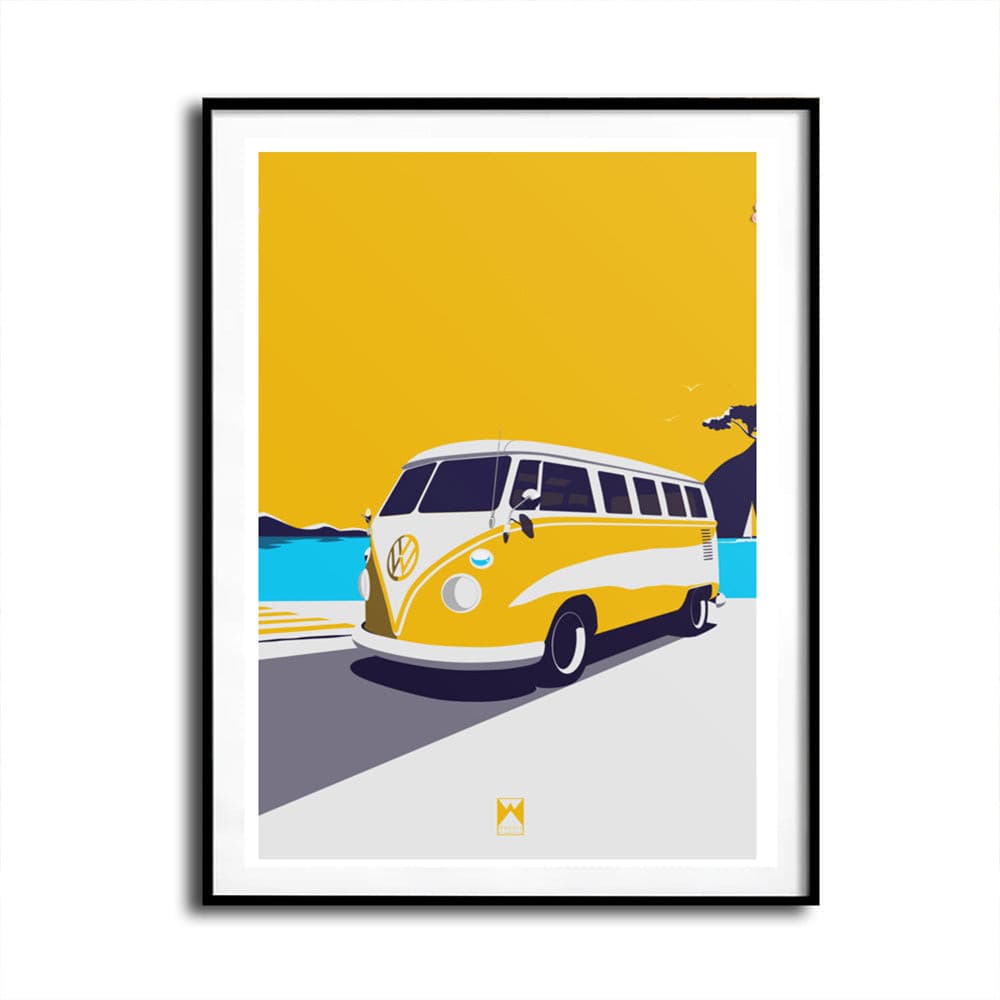 Vintage VW Bus T2 Art Print