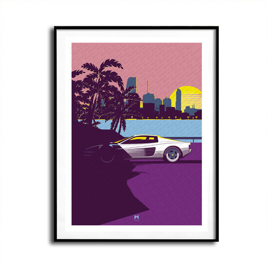 Testarossa in Miami Print