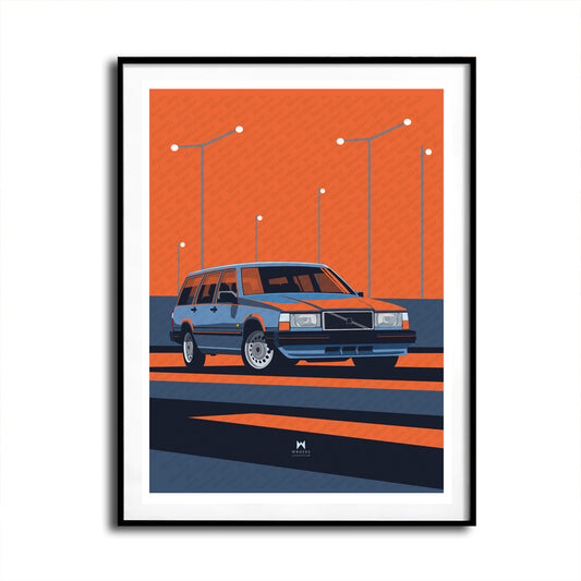 Vintage Volvo 740 Wagon Art Print