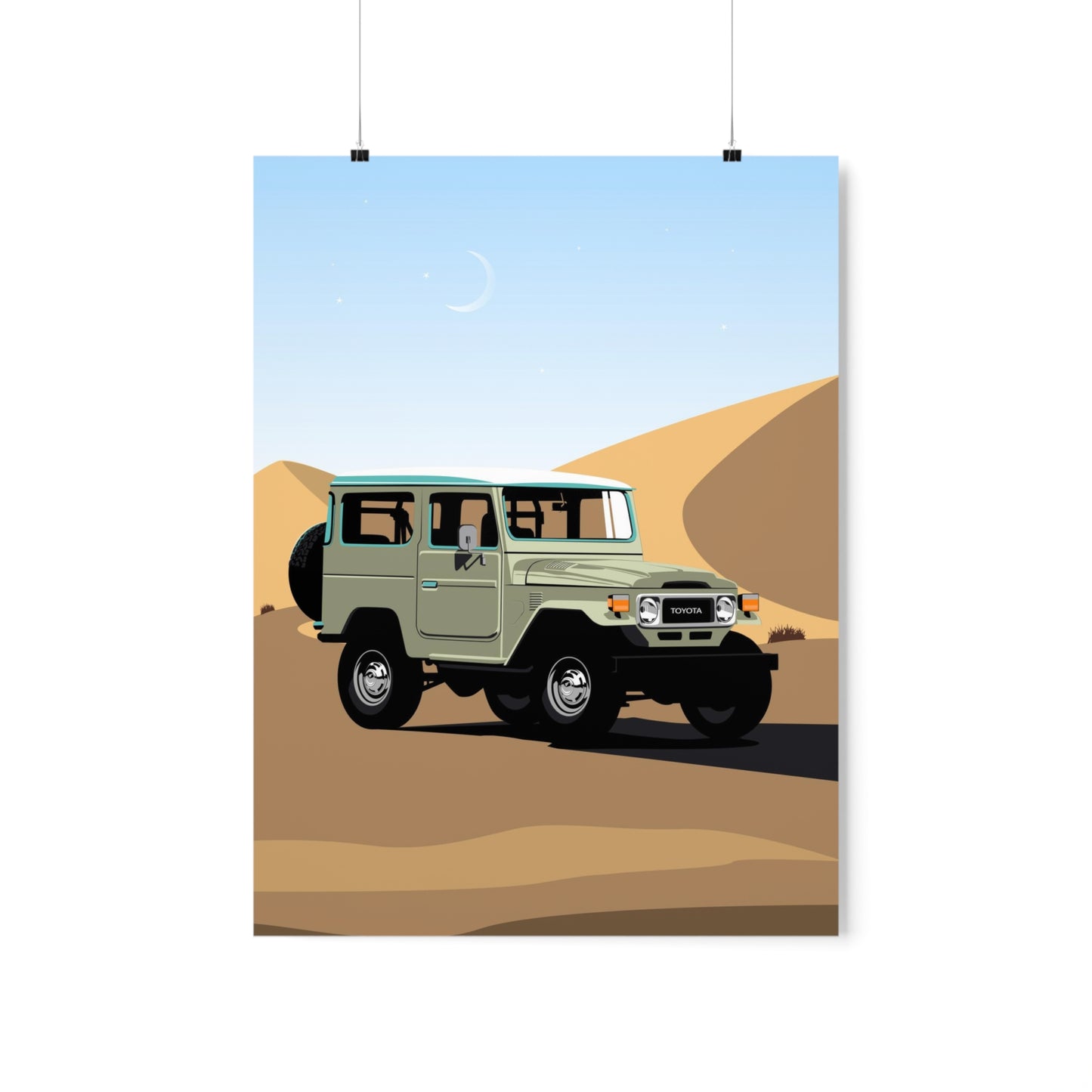 Retro SUV FJ40 Land Cruiser Art Print