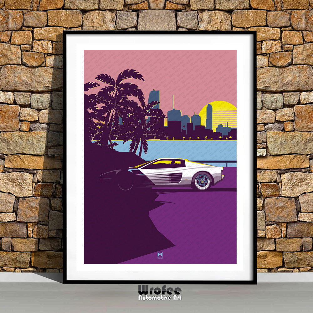 Testarossa in Miami Print