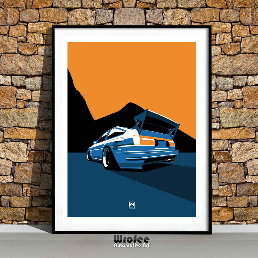 Retro Drifter AE86 Print