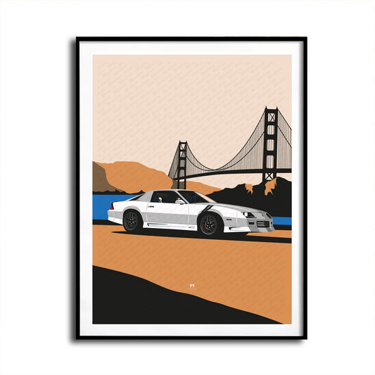 Retro Camaro Z28 in San Francisco Print