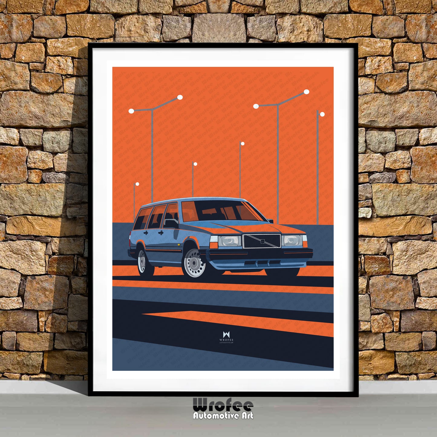 Vintage Volvo 740 Wagon Art Print