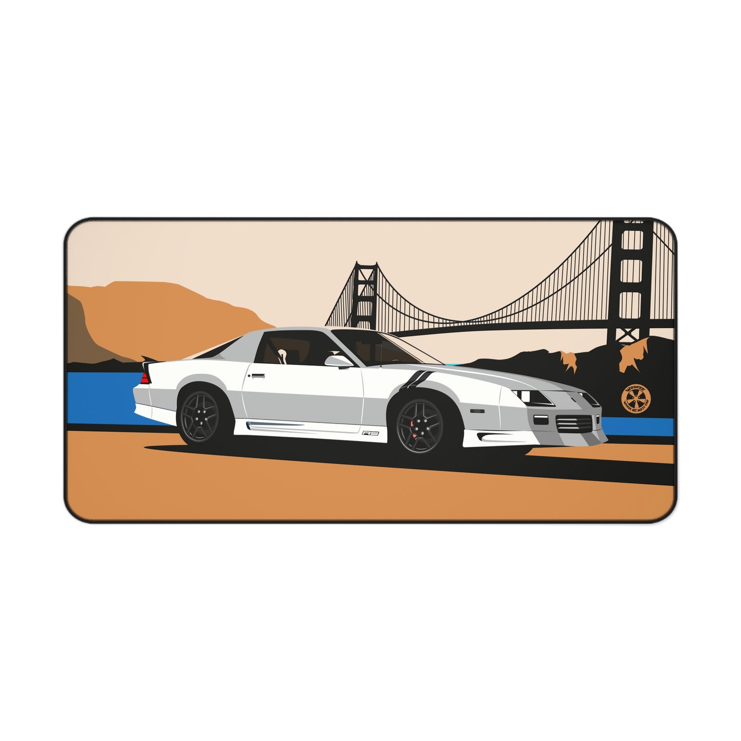 Retro Camaro Z28 Muscle Car Large Mouse Pad