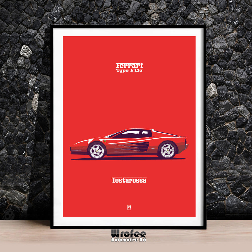 Red Testarossa Print