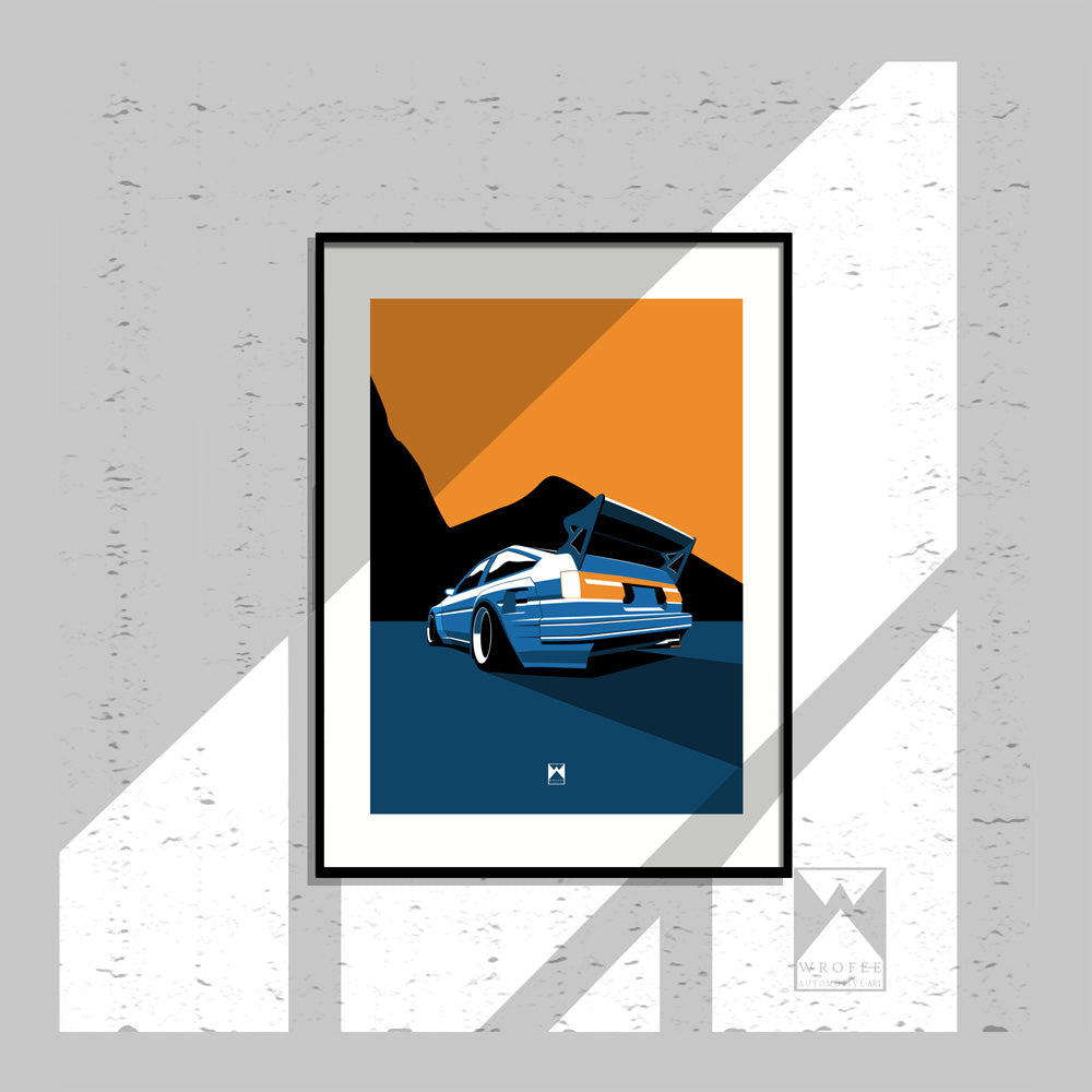 Retro Drifter AE86 Print