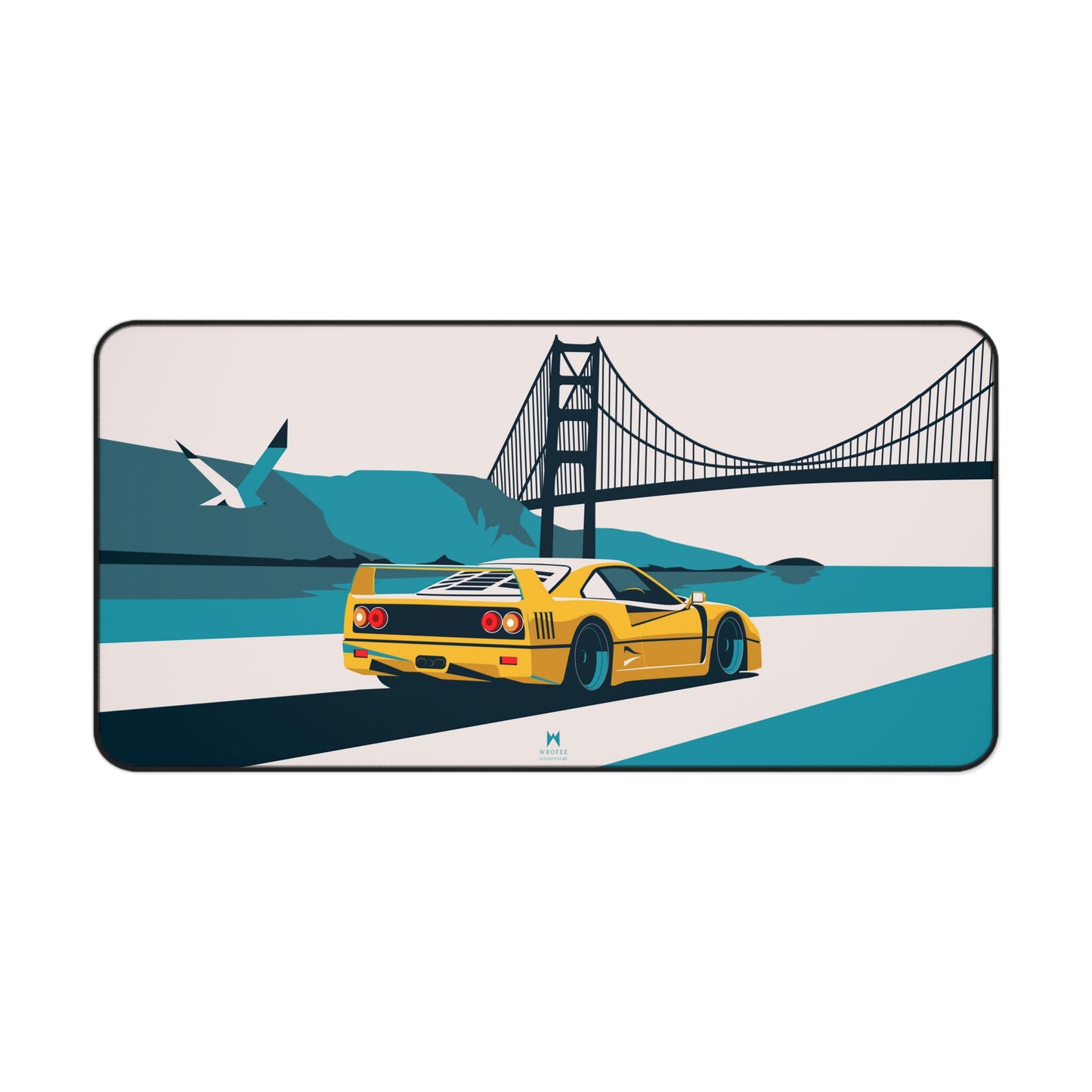 Vintage Sports Car F40 Large Mouse Pad