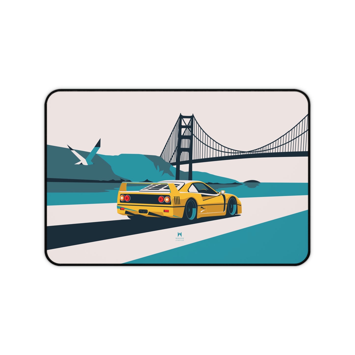 Vintage Sports Car F40 Large Mouse Pad