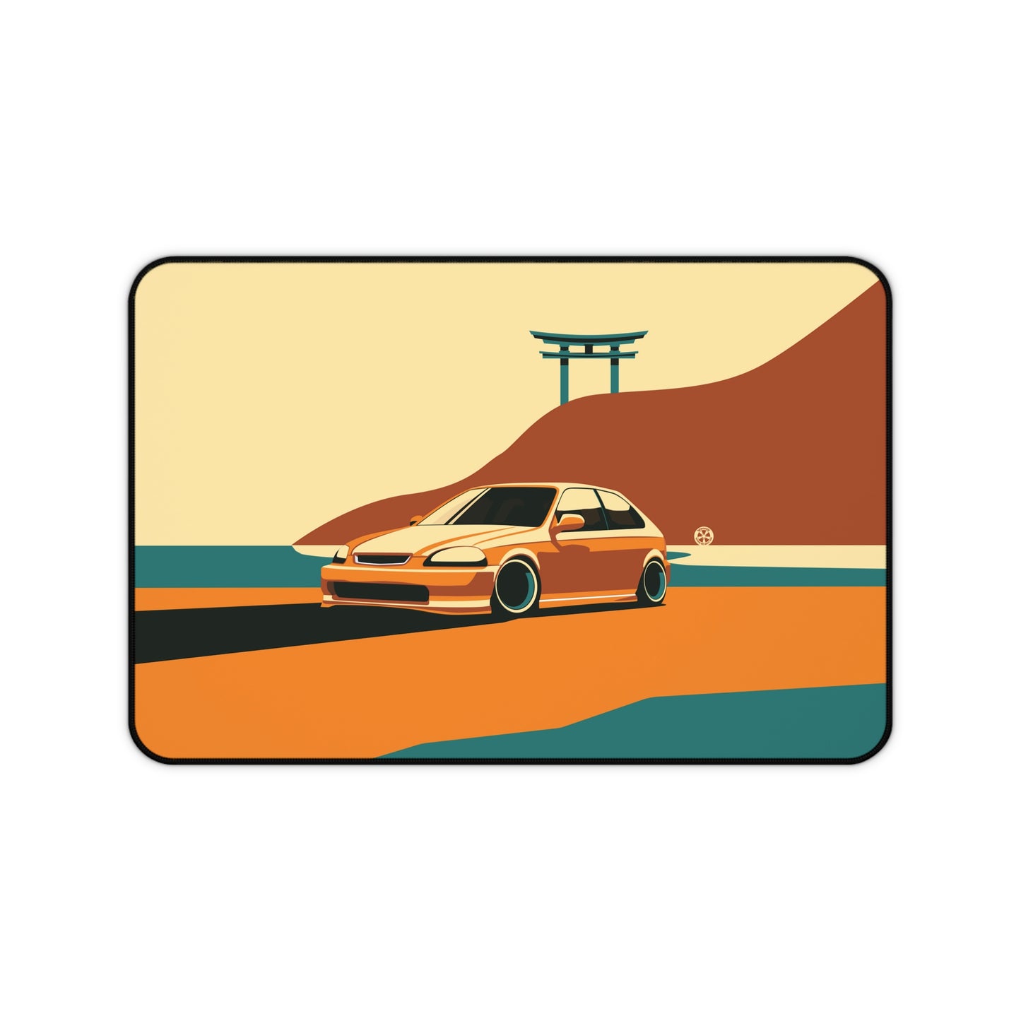 Retro Civic EK 9 Large Mouse Pad