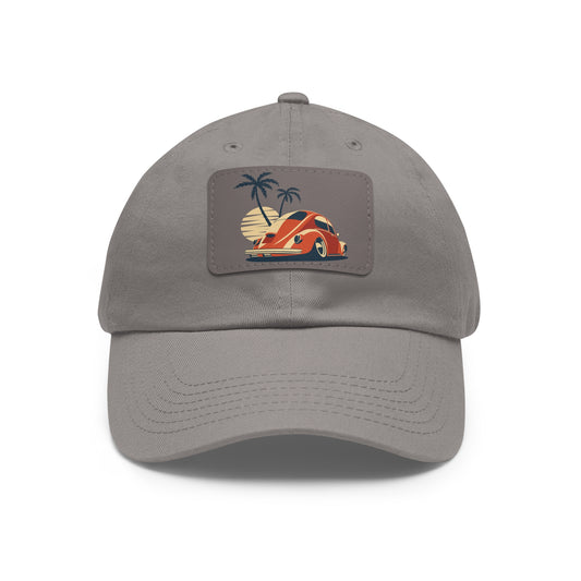 Beetle Dad Hat with Leather Patch (Rectangle)