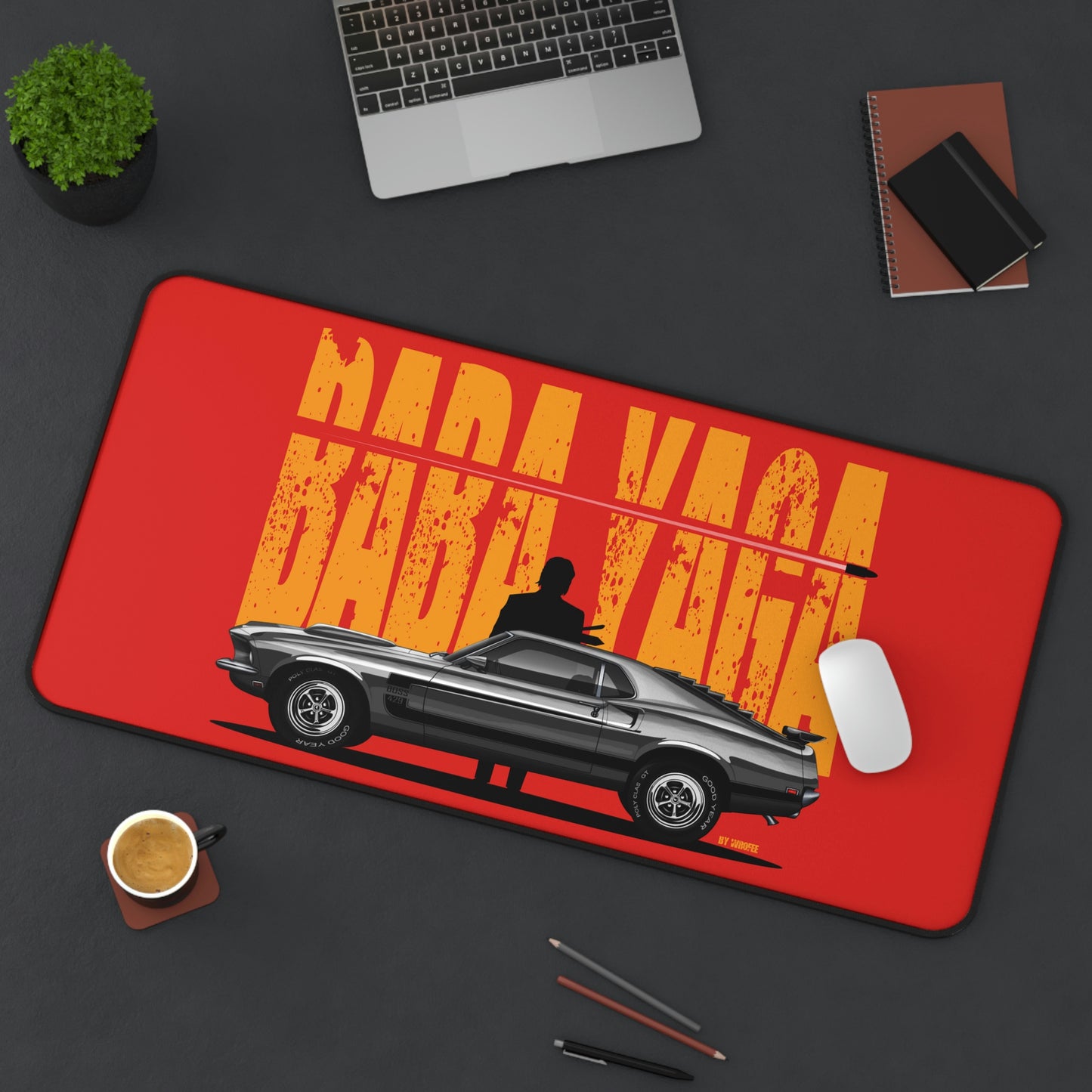 Baba Yaga & Mustang Boss 429 Muscle Car Mouse Pad