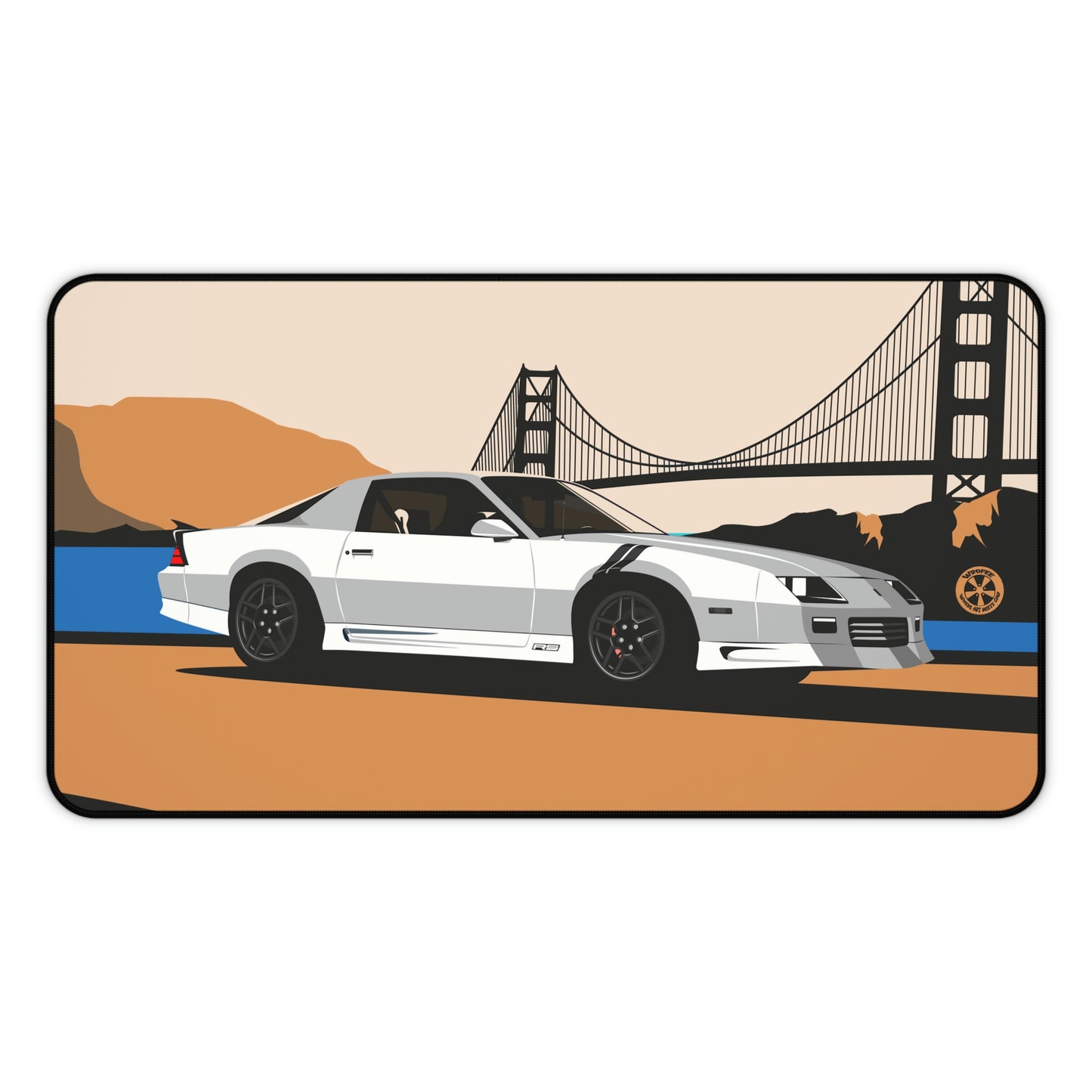 Retro Camaro Z28 Muscle Car Large Mouse Pad