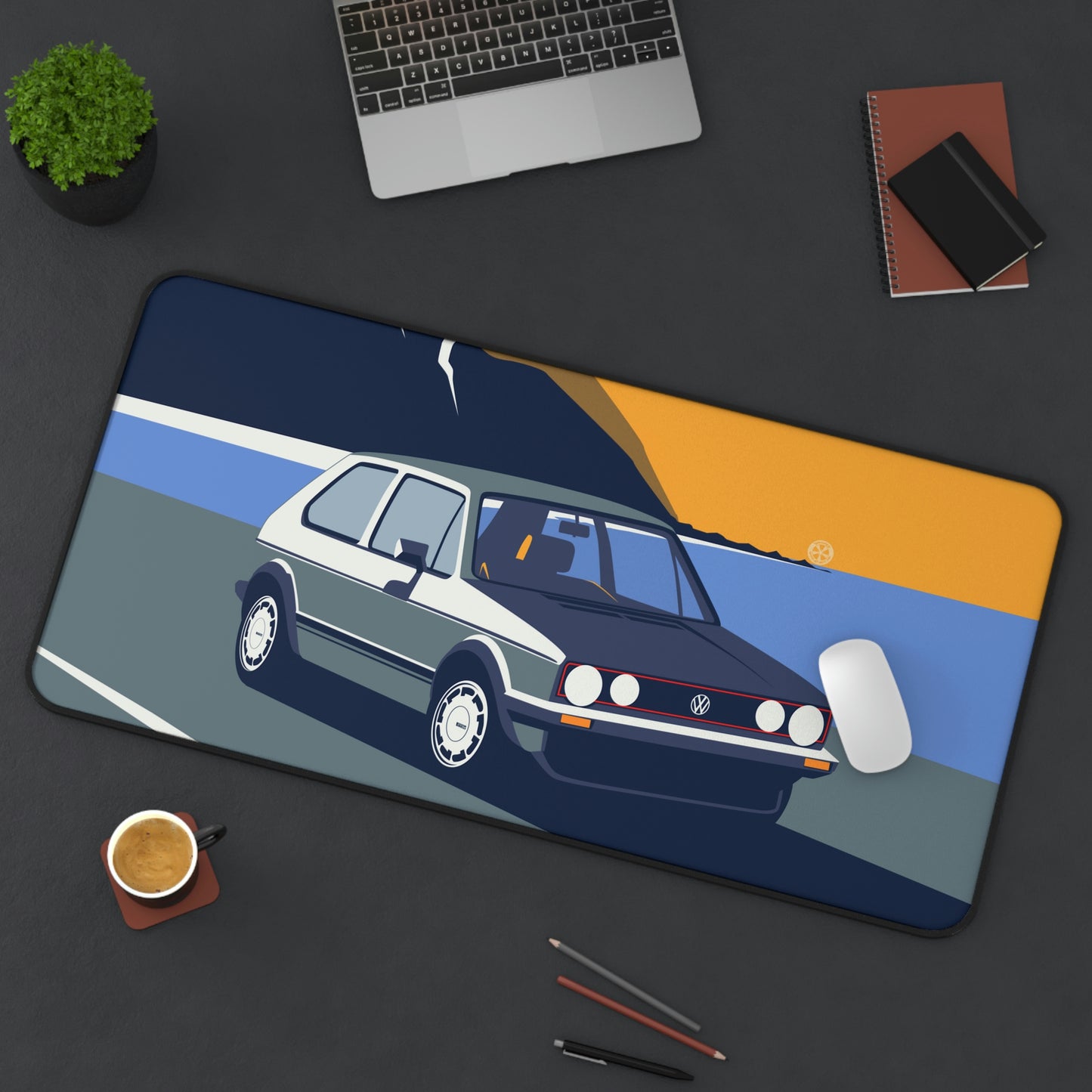 Vintage Golf MK1 GTI Large Mouse Pad