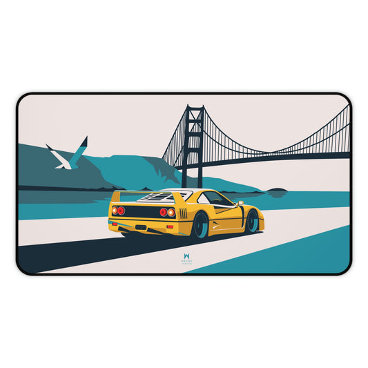 Vintage Sports Car F40 Large Mouse Pad 16"×32"(US) 90cm x 45cm (EU)