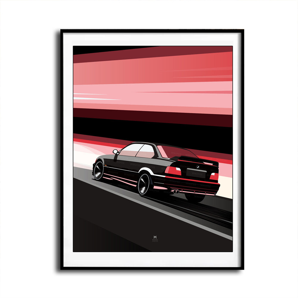 E36 M3 GT Art Poster