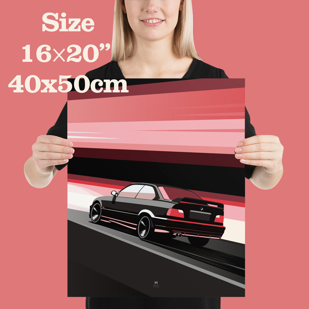 E36 M3 GT Art Poster