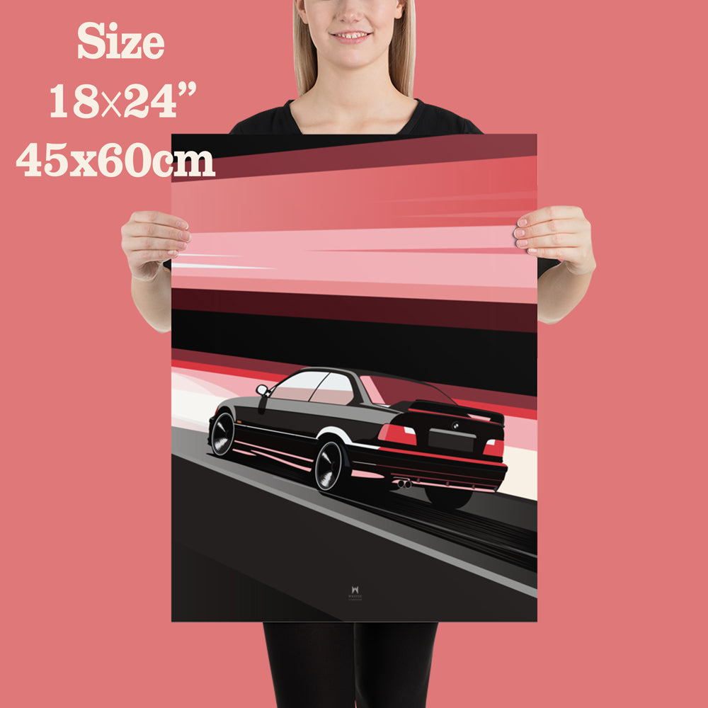 E36 M3 GT Art Poster