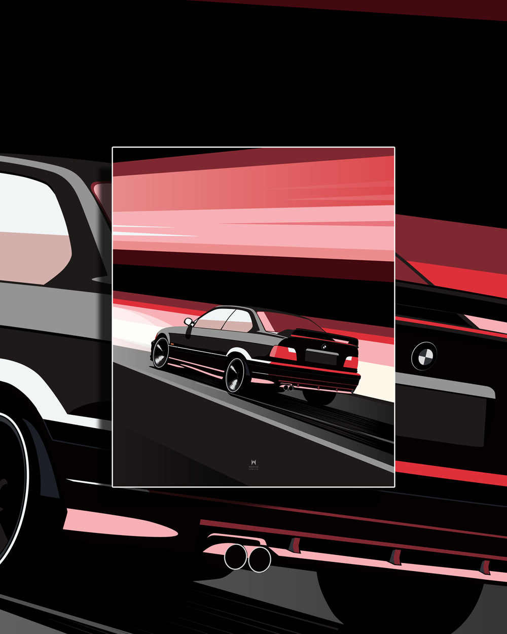 E36 M3 GT Art Poster
