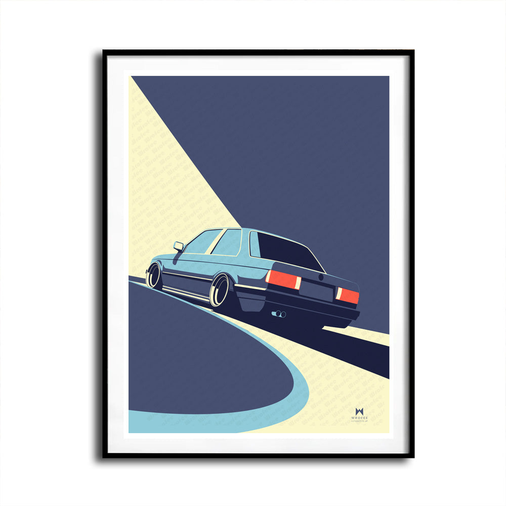 Retro E30 M3 Car Print