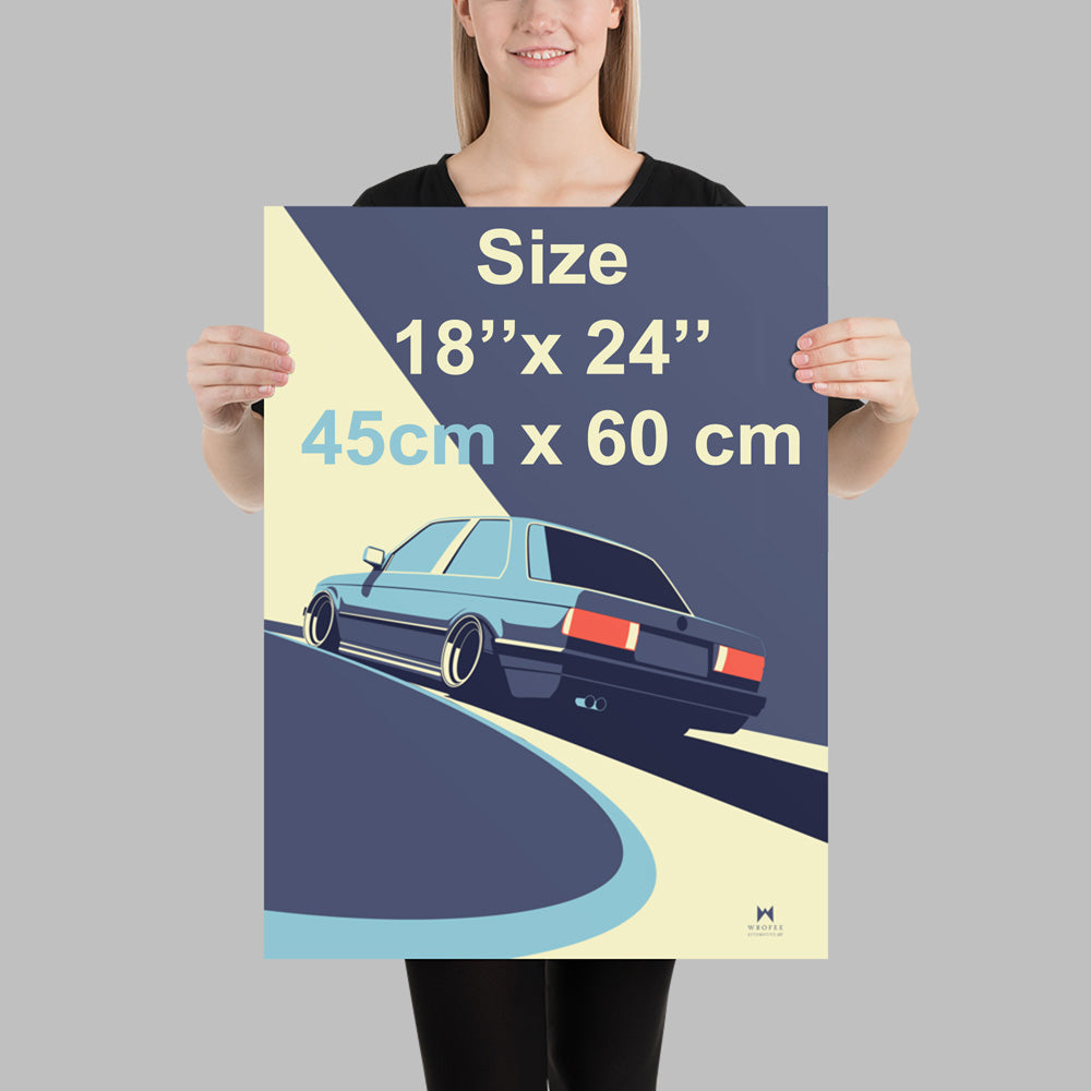 Retro E30 M3 Car Print