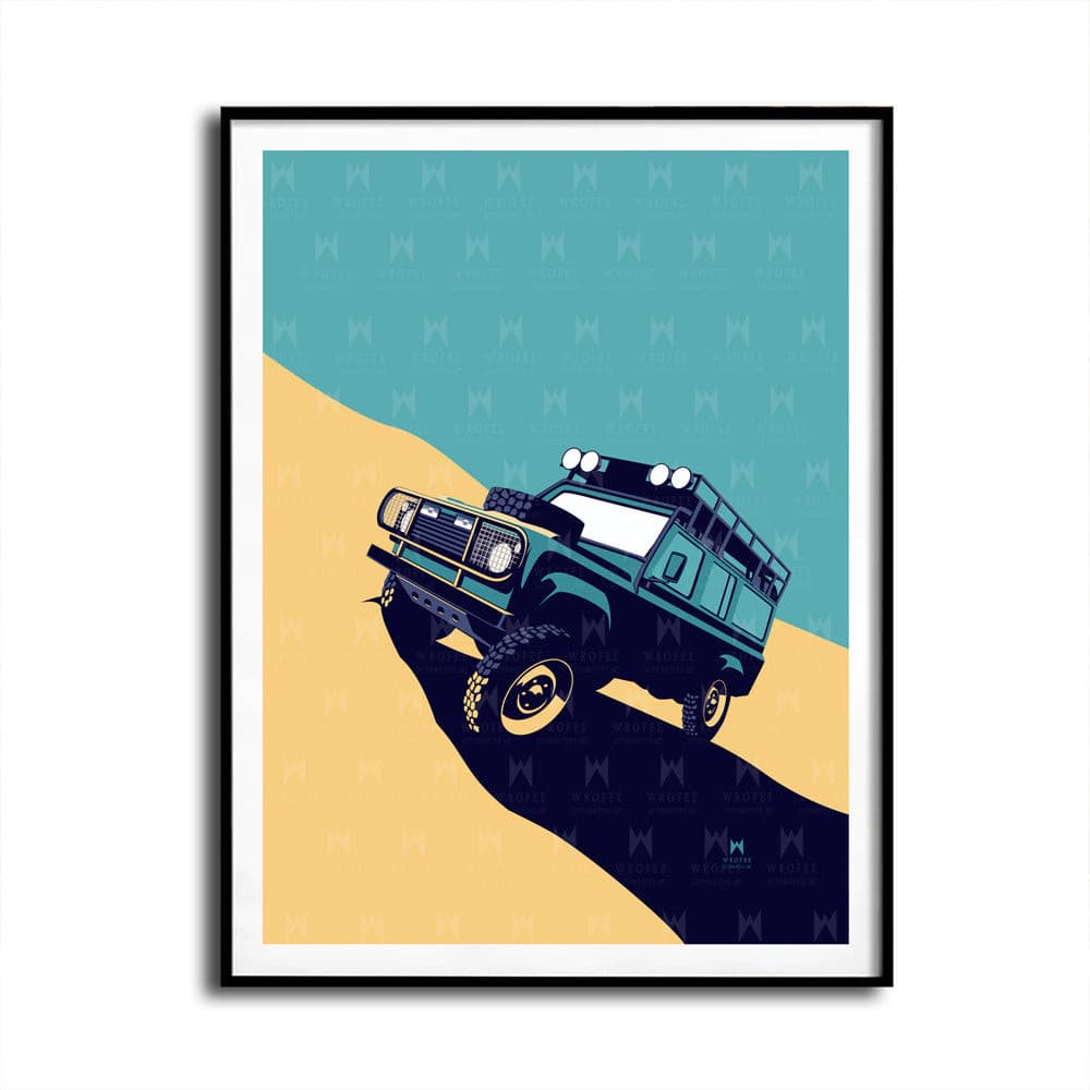 Land Rover Defender 110 Camel Trophy Art Print