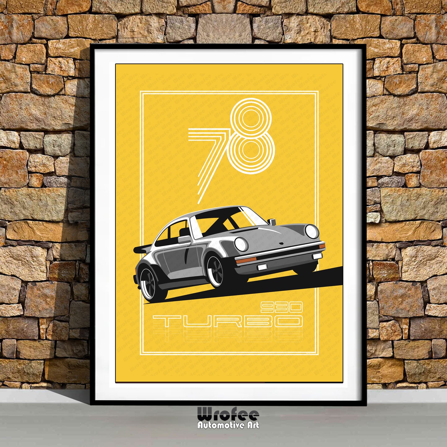 911 (930) Vintage Car Poster