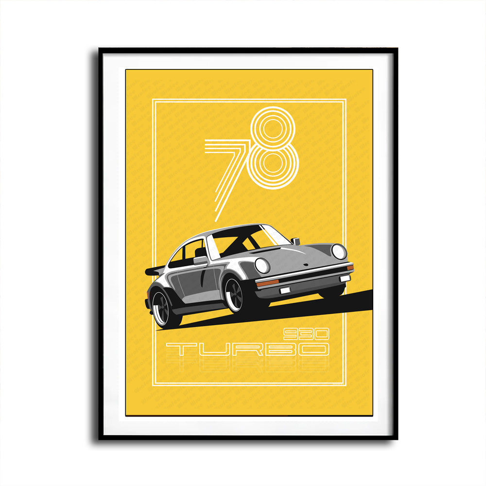 911 (930) Vintage Car Poster