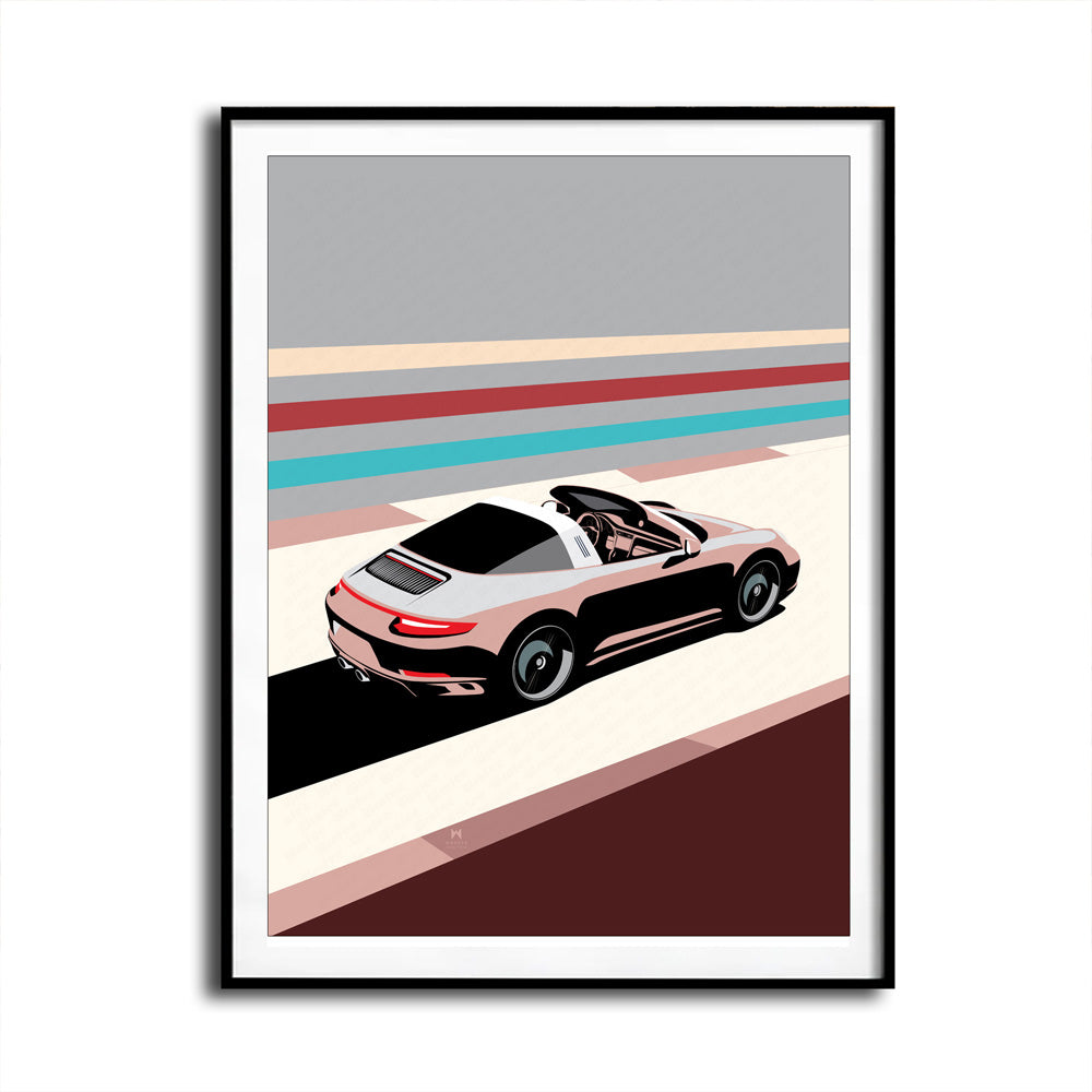 Porsche 911 Targa Car Poster