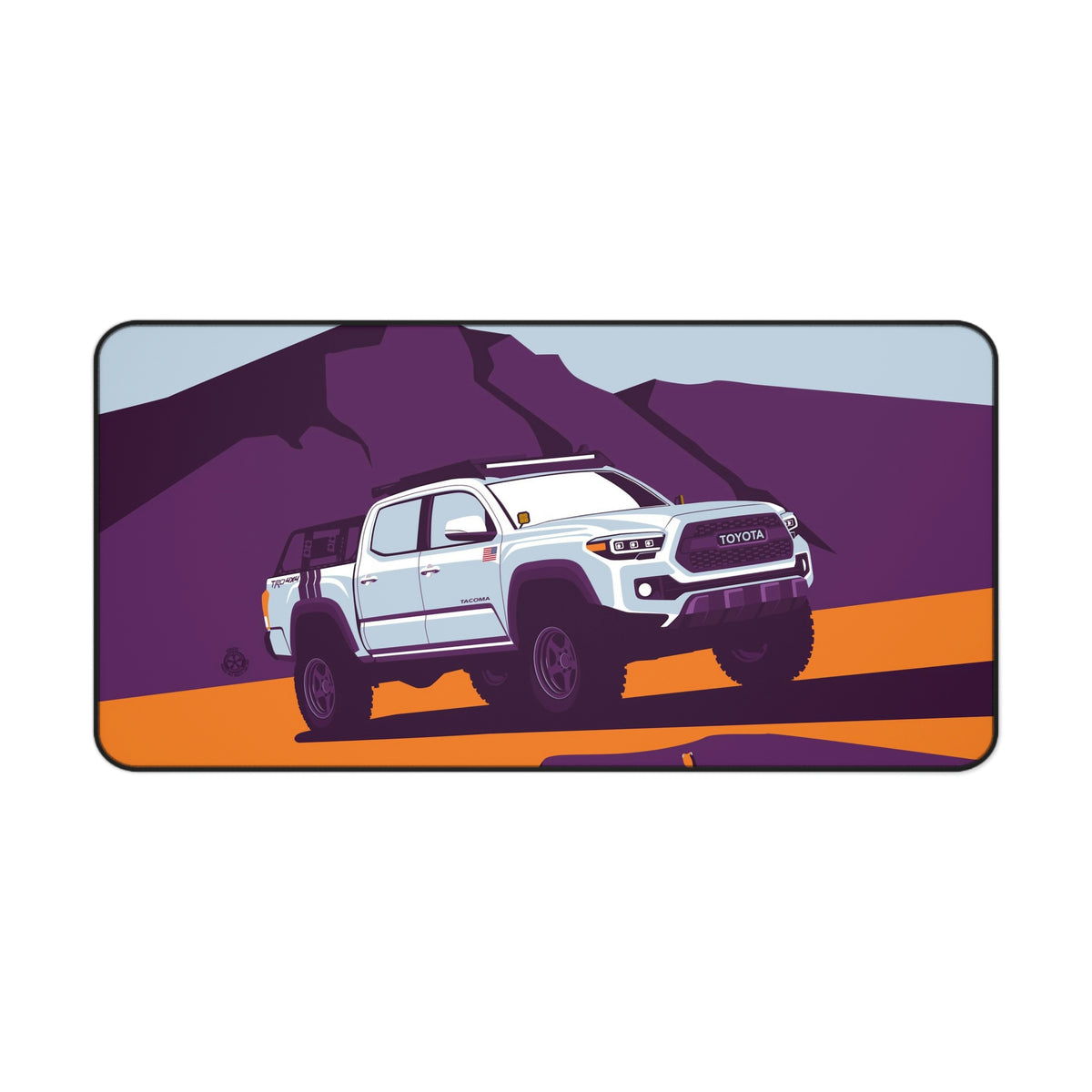 Toyota Tacoma illustration art printed large desk mat
