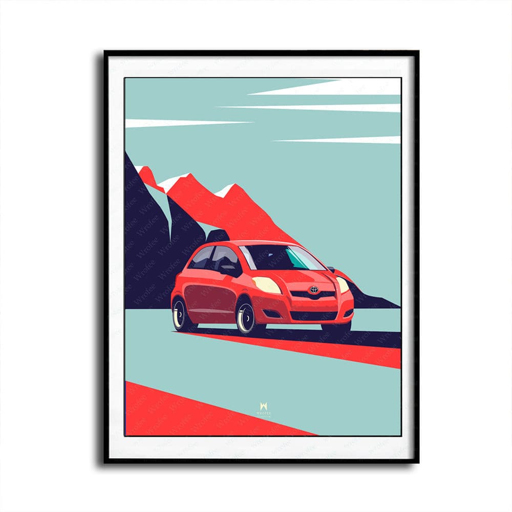 Toyota Yaris Art Print