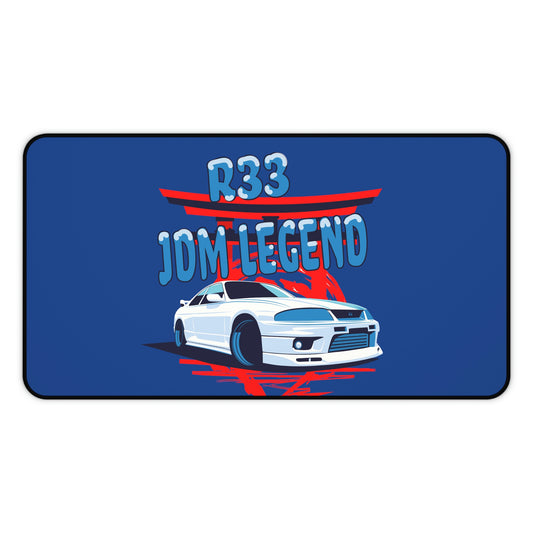 Skyline GTR R33 JDM Large Mouse Pad 16"×32"(US) 90cm x 45cm (EU)
