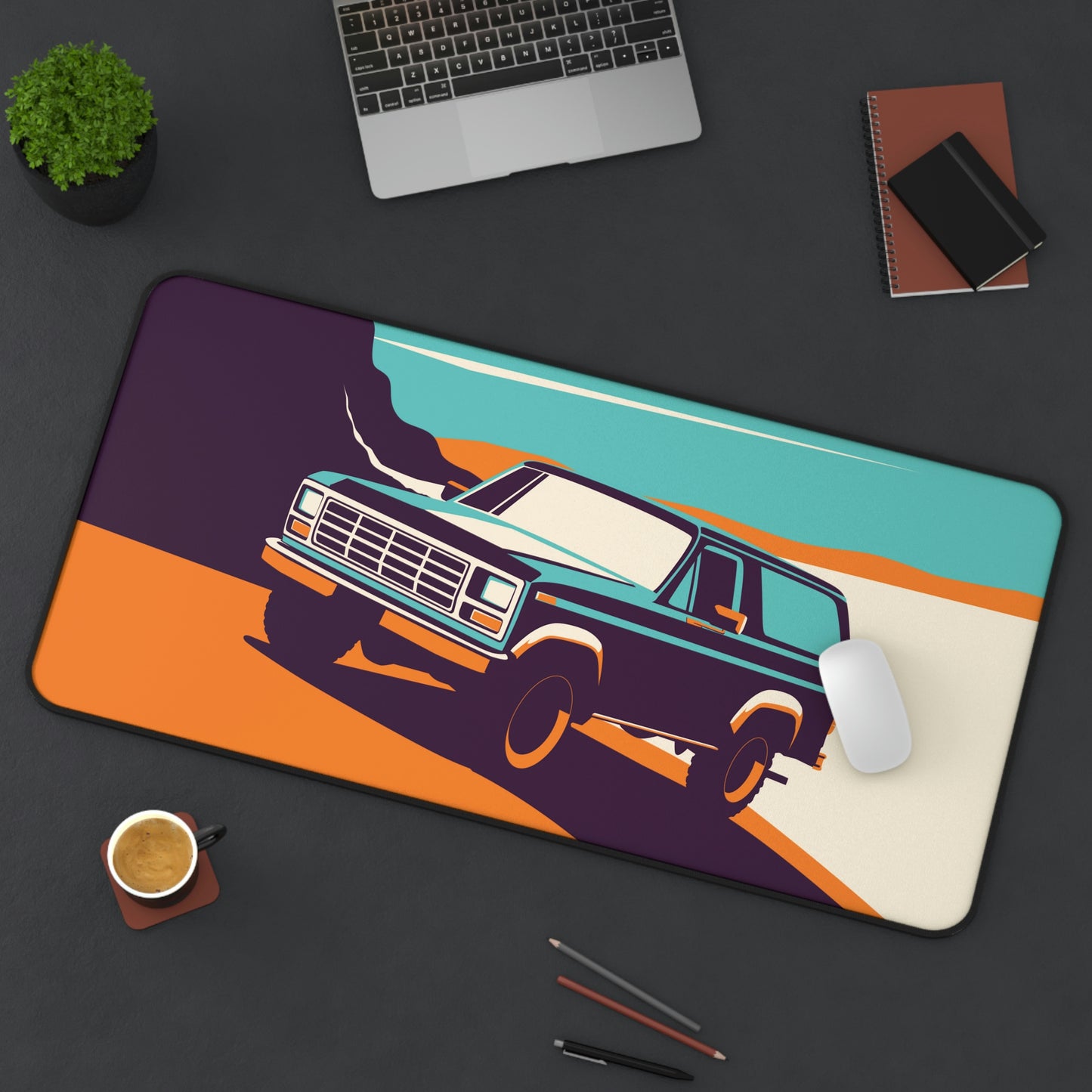 Retro Bronco Large Mouse Pad