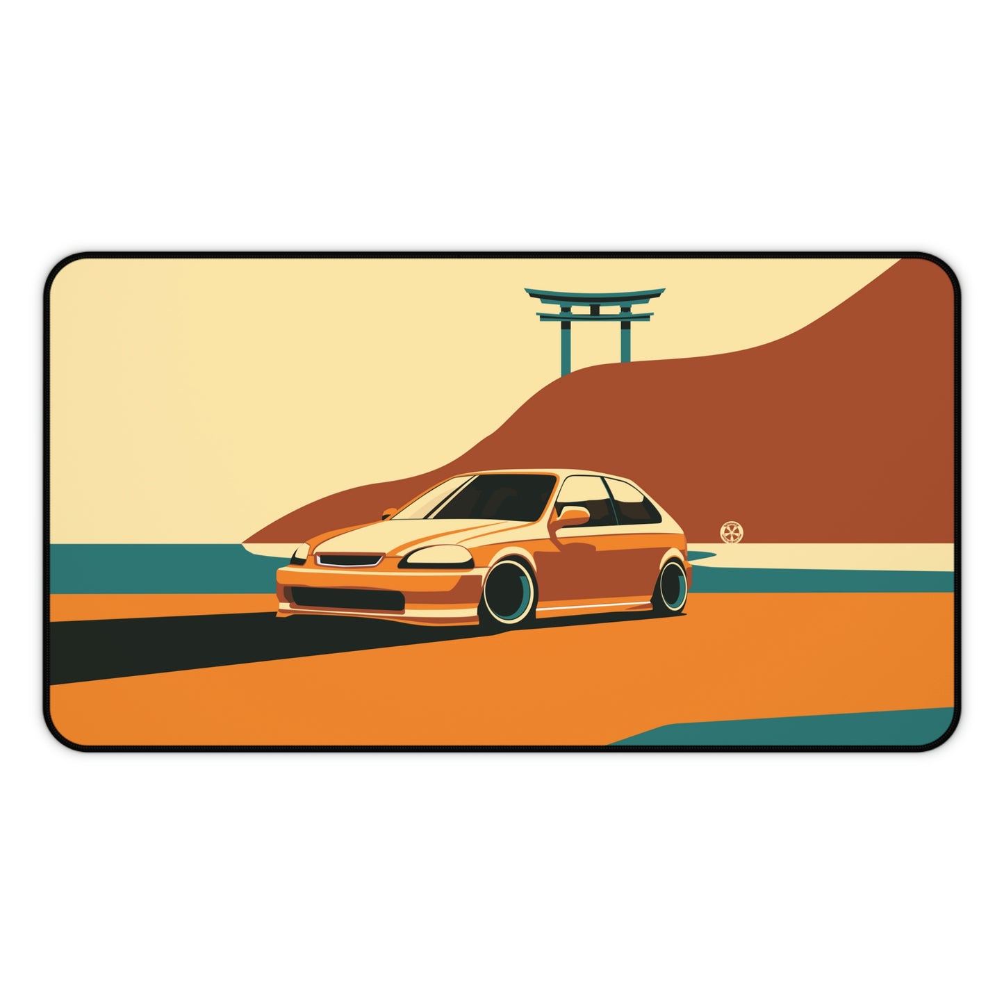 Retro Civic EK 9 Large Mouse Pad