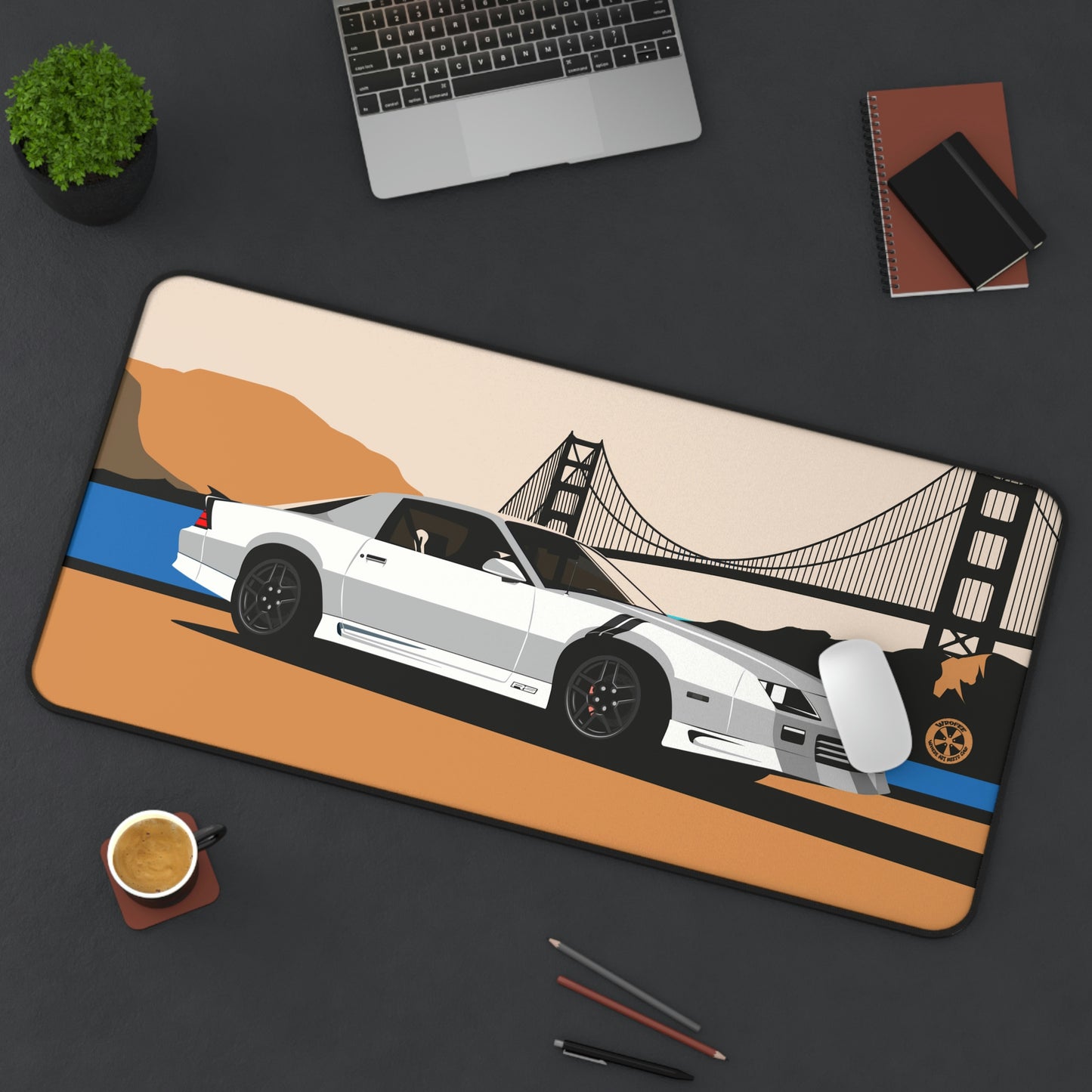 Retro Camaro Z28 Muscle Car Large Mouse Pad