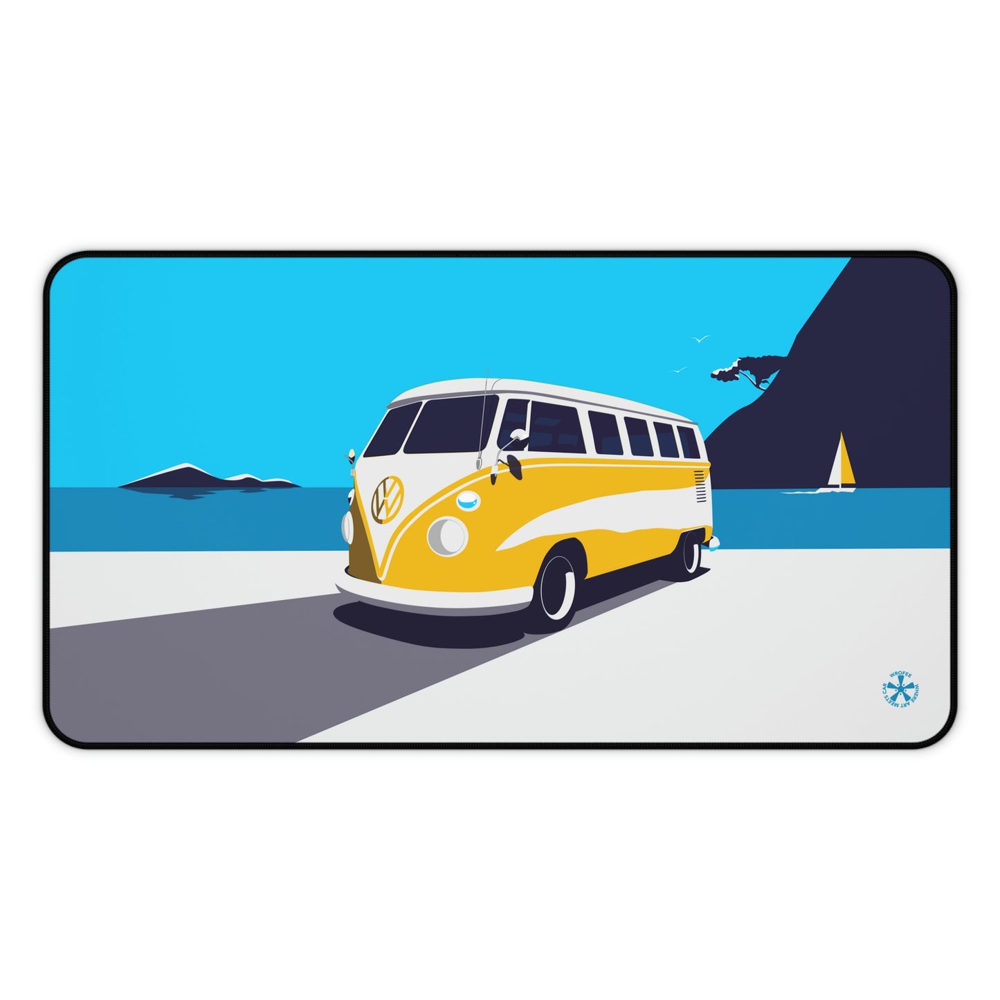 Samba Bus Vintage Surf Van on the Beach